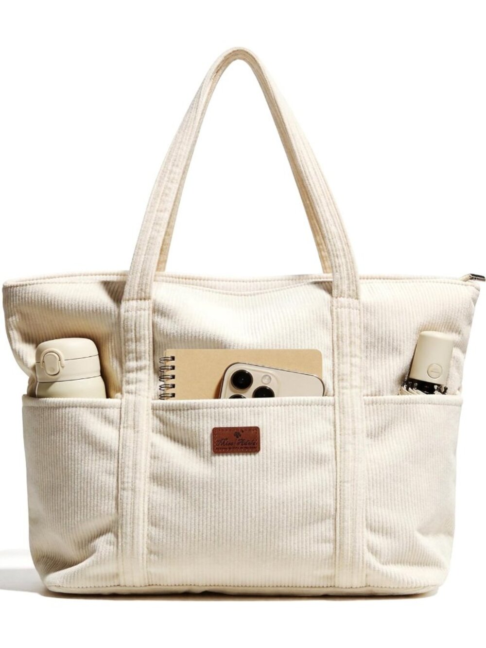 Large Aesthetic Corduroy Tote Bag for Women - Stylish, Versatile & Chic